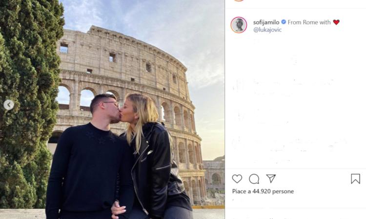 Jovic a Roma con la ex di Ljajic FOTO