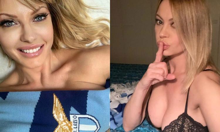 Non solo Anna Falchi, anche l'ex-Miss Italia Manila Nazzaro sogna lo scudetto della Lazio FOTO