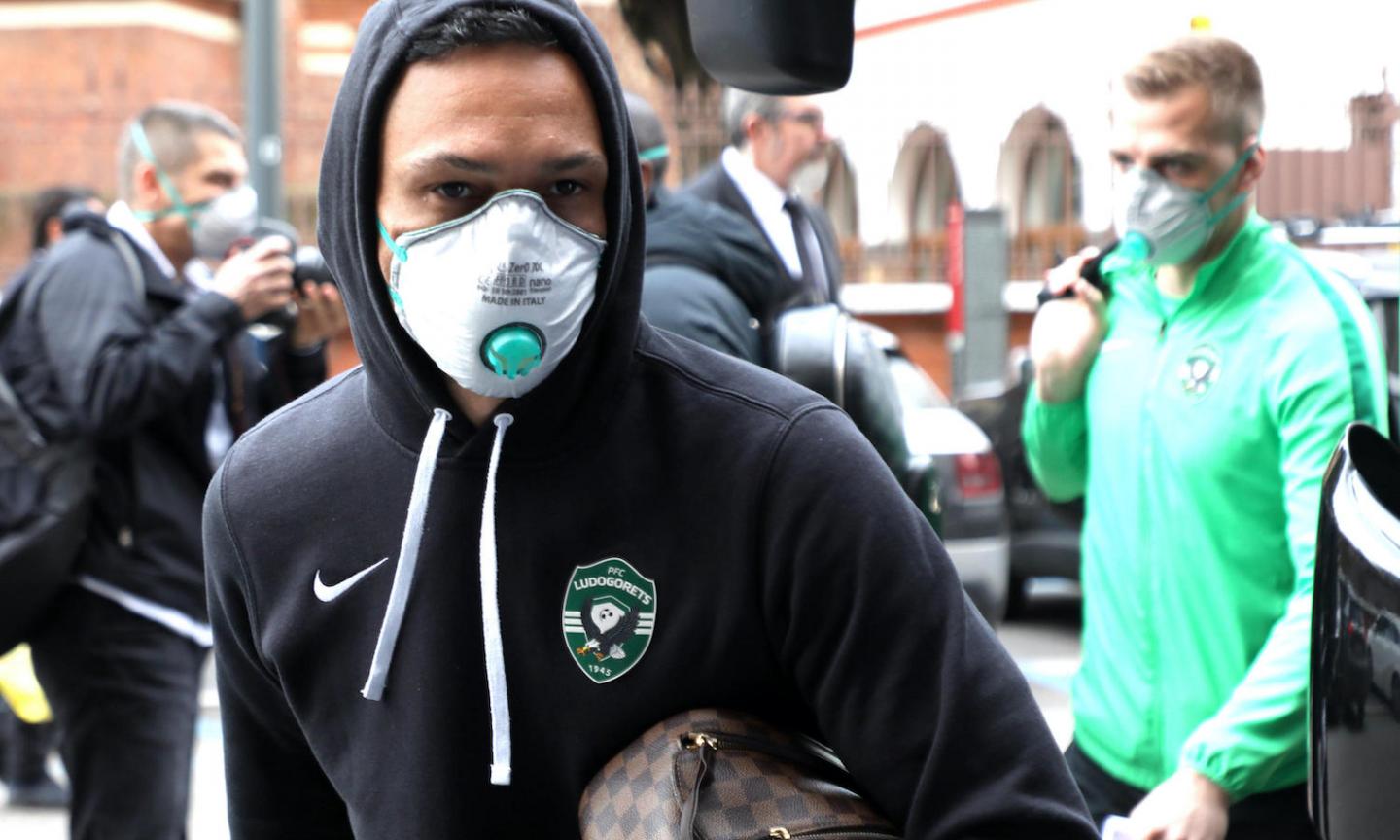 Photos: Ludogorets arrive in Milan for Inter clash wearing masks