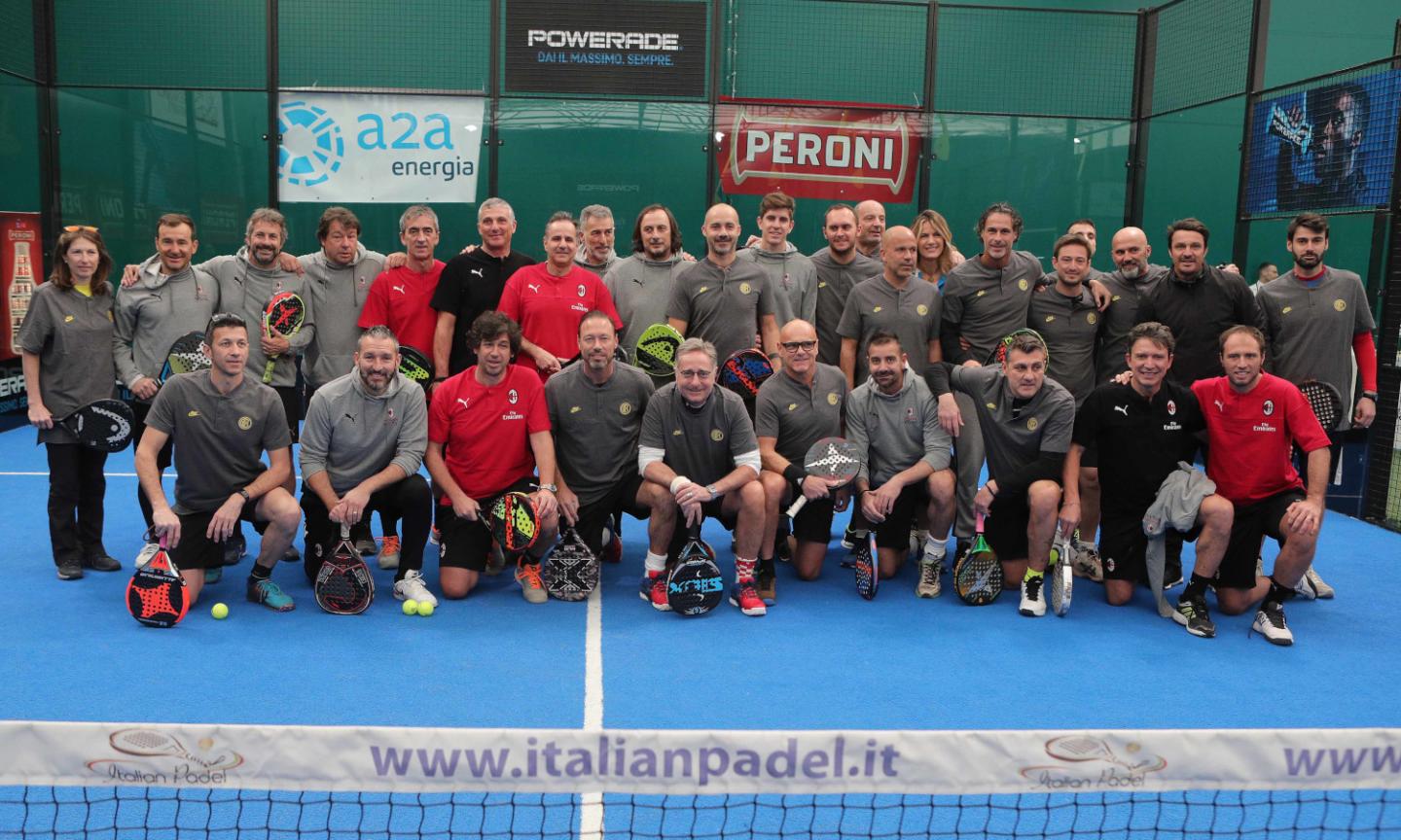 Albertini e Amoruso contro Navarro e Casiraghi a Padel VIDEO