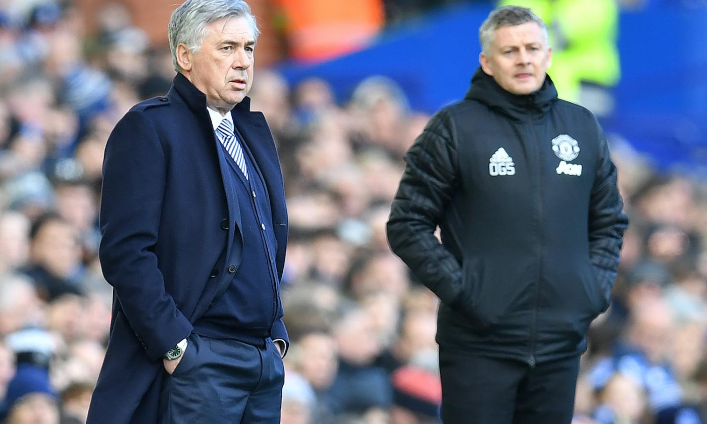 L'Everton con Ancelotti può stare tra le big inglesi: portieri decisivi nel pari con lo United