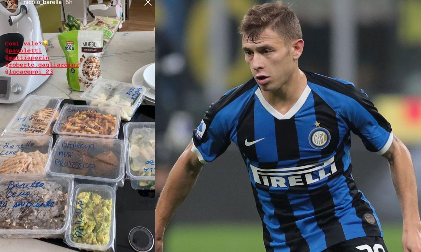 photo Nicolò Barella Instagram take away inter cucina ad appiano e