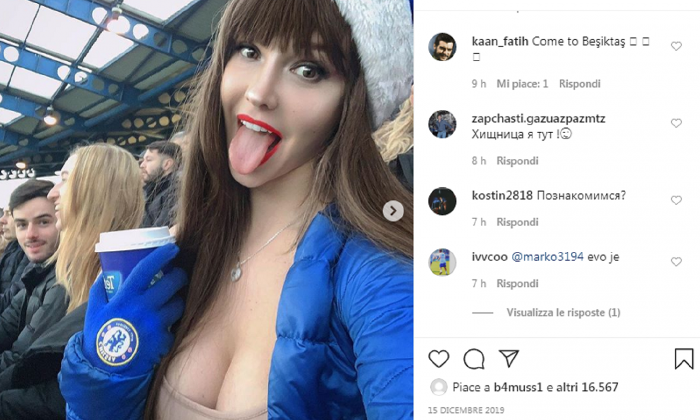 Appello hot sui social: la modella tifosa del Chelsea Maria Liman è in cerca di compagnia per la quarantena 