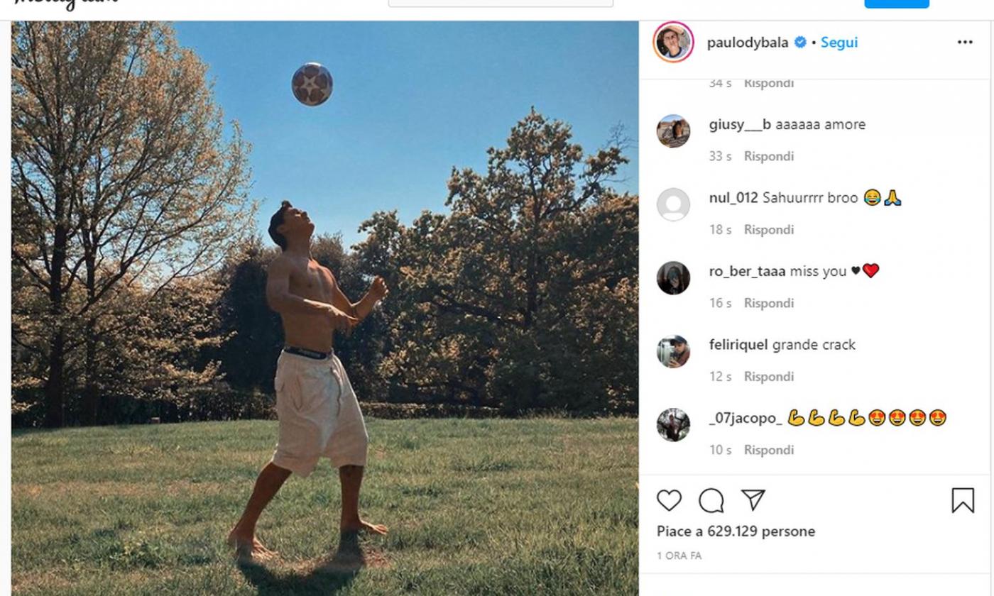 Juve, Dybala e il suo messaggio al calcio: 'Mi manchi' FOTO