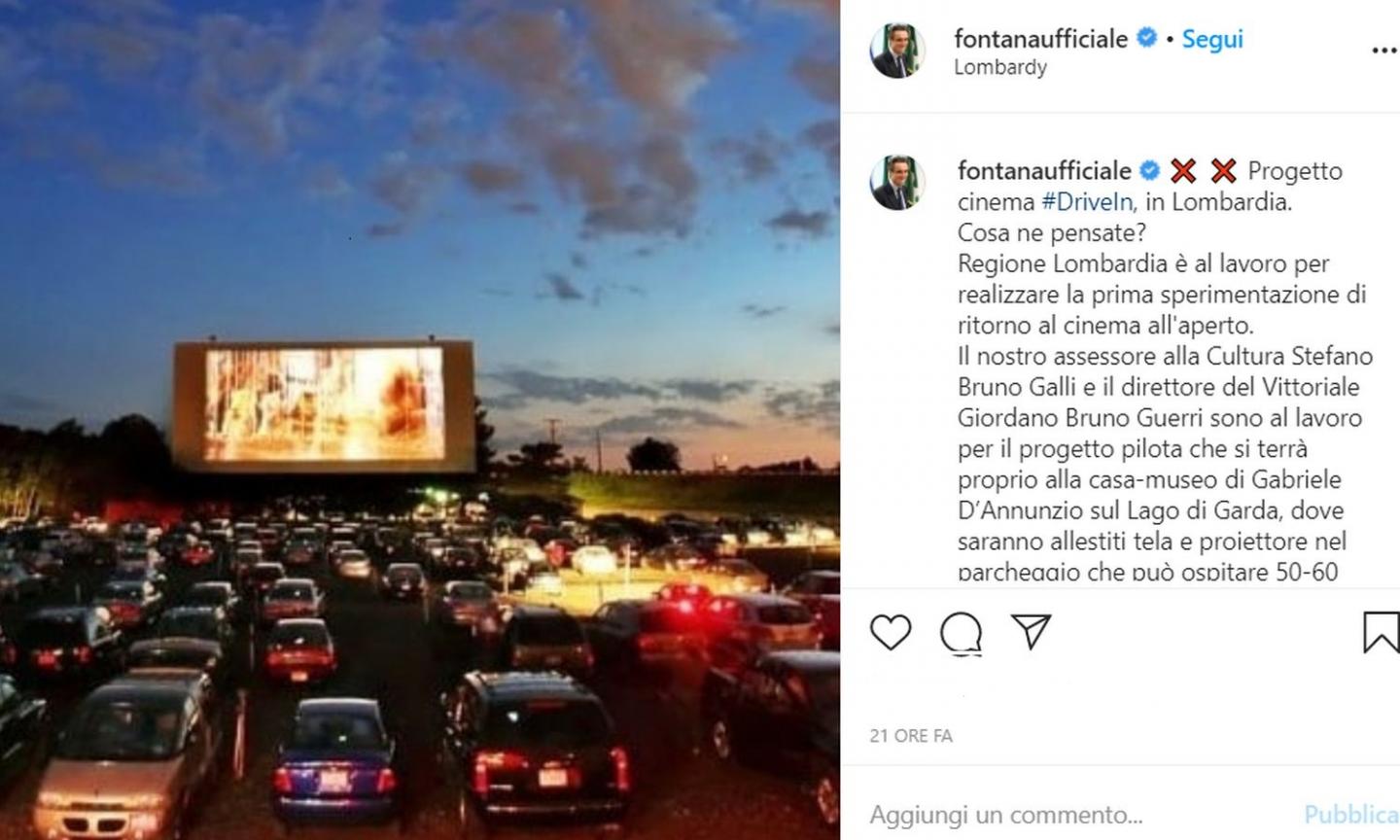 Coronavirus, Drive In in Lombardia: c'è un progetto per il cinema all'aperto