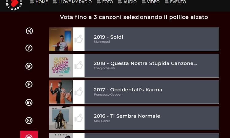Mahmood vince i KCA: vota la canzone degli ultimi 45 anni su ilovemyradio