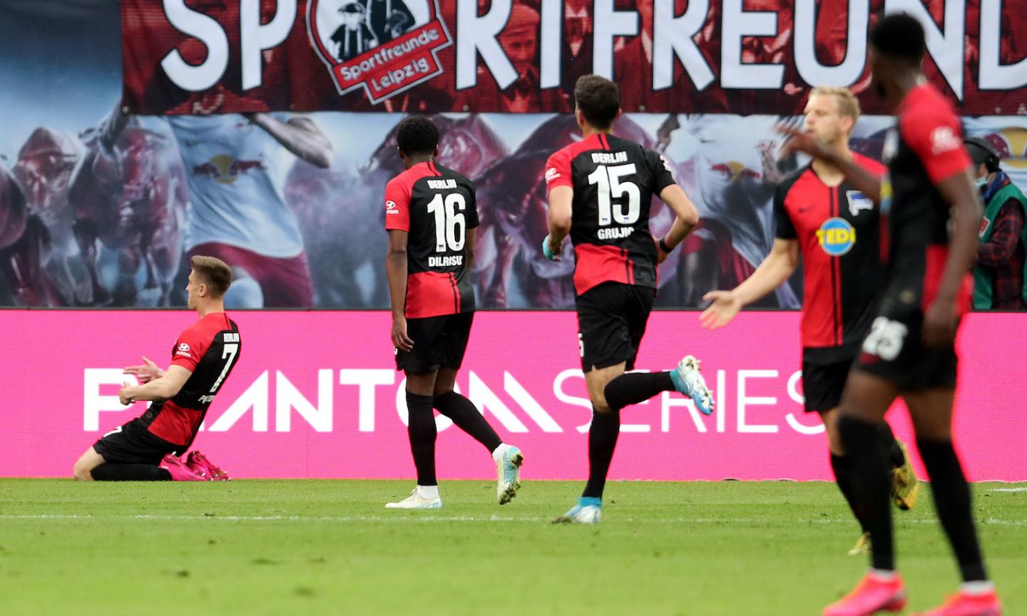 Piatek frena il Lipsia: 2-2 con l'Hertha, il 'Pistolero' segna su rigore