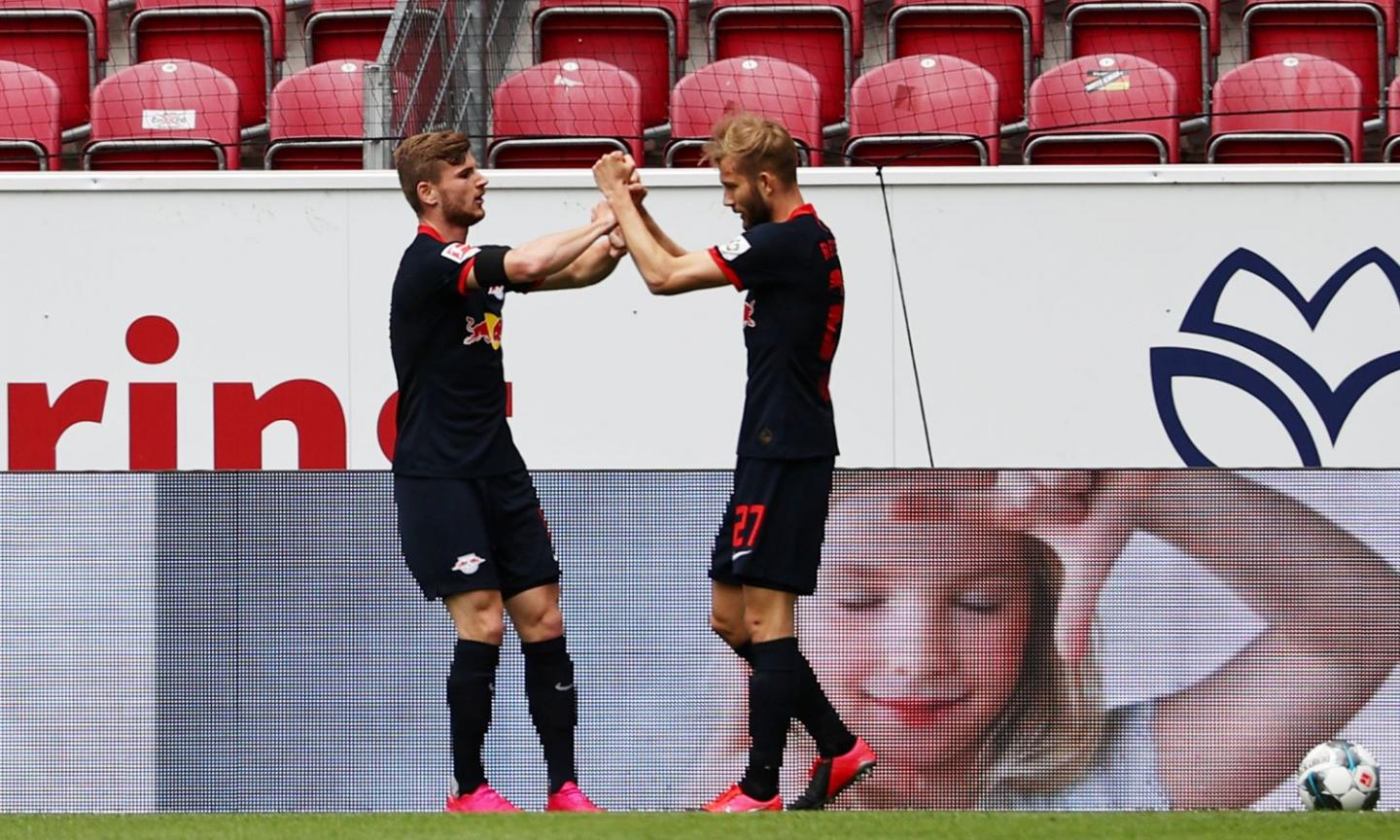 Il Lipsia passeggia a Mainz e torna terzo: 5-0, triplo Werner e Bayern a +7