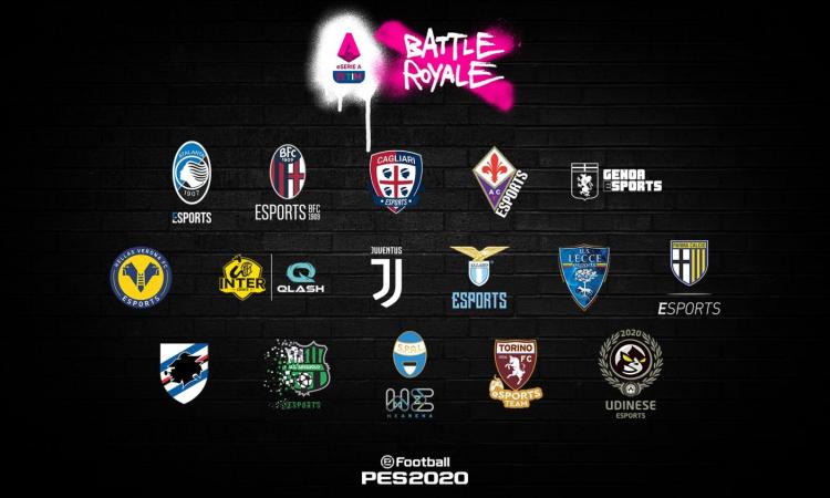 Esports e Serie A, ecco la 'Battle Royale' su PES: in campo anche Inter e Juve
