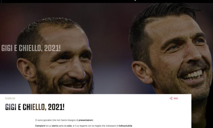 Juve, UFFICIALE: Chiellini e Buffon fino al 2021