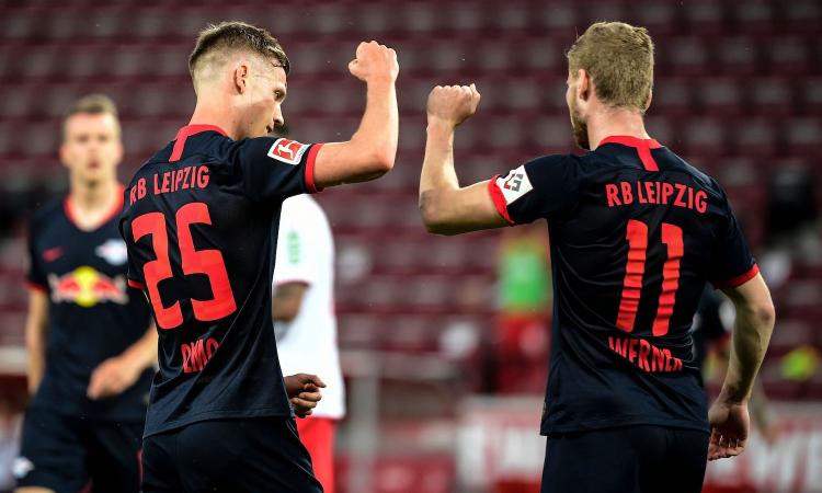 4-2 in rimonta al Colonia, il Lipsia vola al terzo posto. Segnano Werner e Olmo