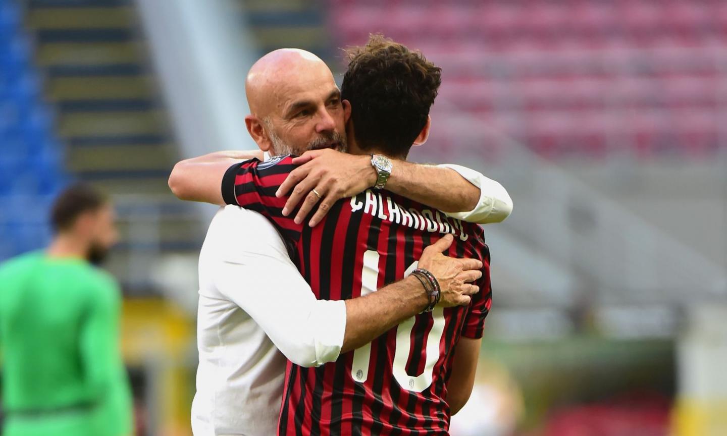 Pioli: 'Calhanoglu è un leader, vedo Donnarumma ancora nel Milan. Su Ibra...'