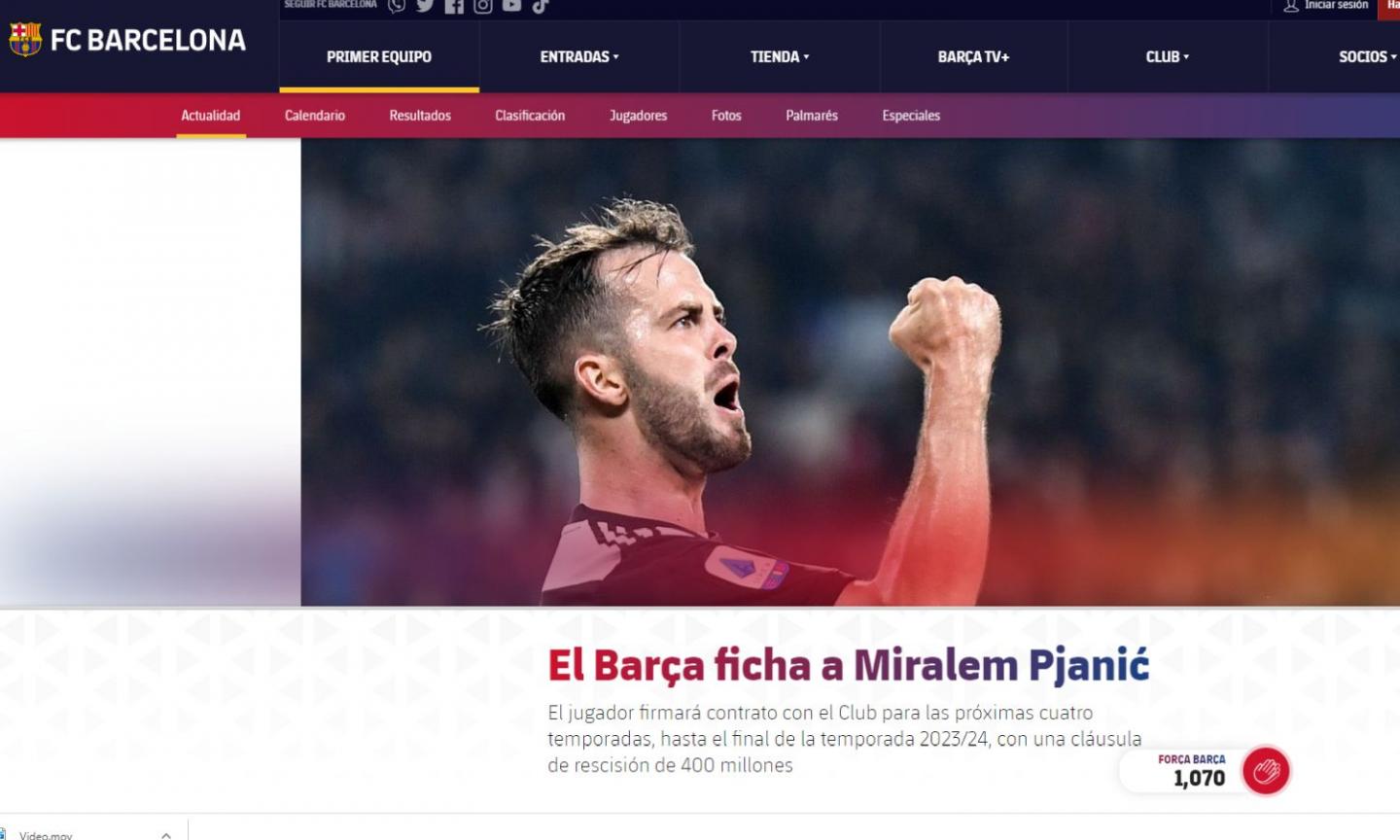 Ex Juve: Pjanic è a Barcellona VIDEO