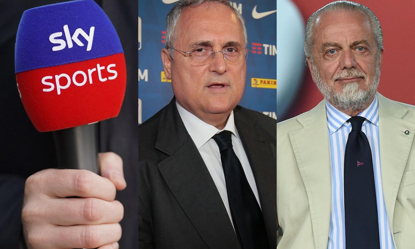 Clamoroso stop immediato della Serie A su Sky? Lotito e De Laurentiis spingono per il sì: lo scenario