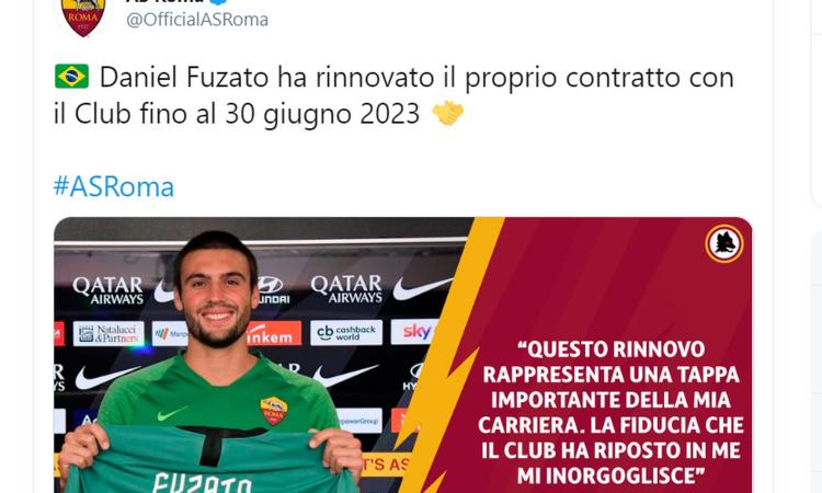 Roma, UFFICIALE: ha rinnovato Fuzato