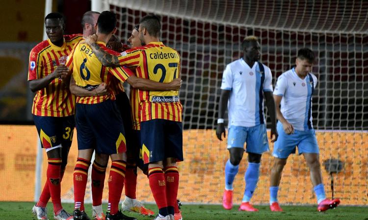 Lazio nervosa e sconfitta: 2-1 Lecce in rimonta, secondo ko consecutivo