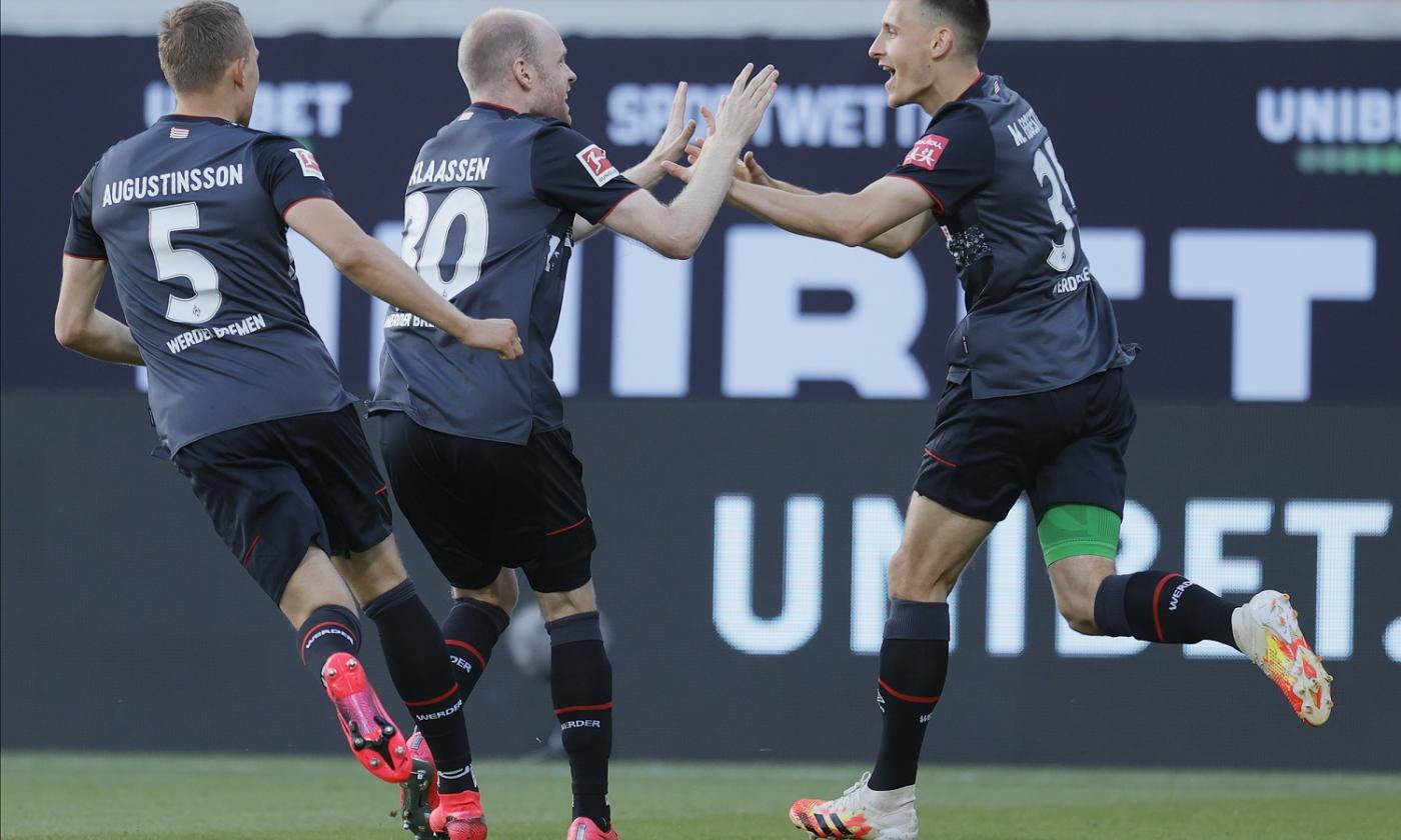 La fiaba Heidenheim si infrange sul Werder, che resta in Bundesliga grazie a due pareggi e un'autorete VIDEO