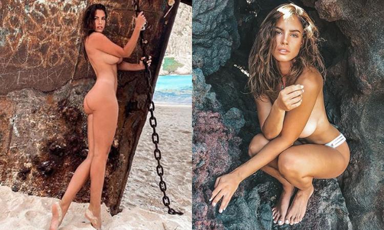 Lucia Javorcekova completamente nuda su un'isola deserta: 'Cast away' FOTO