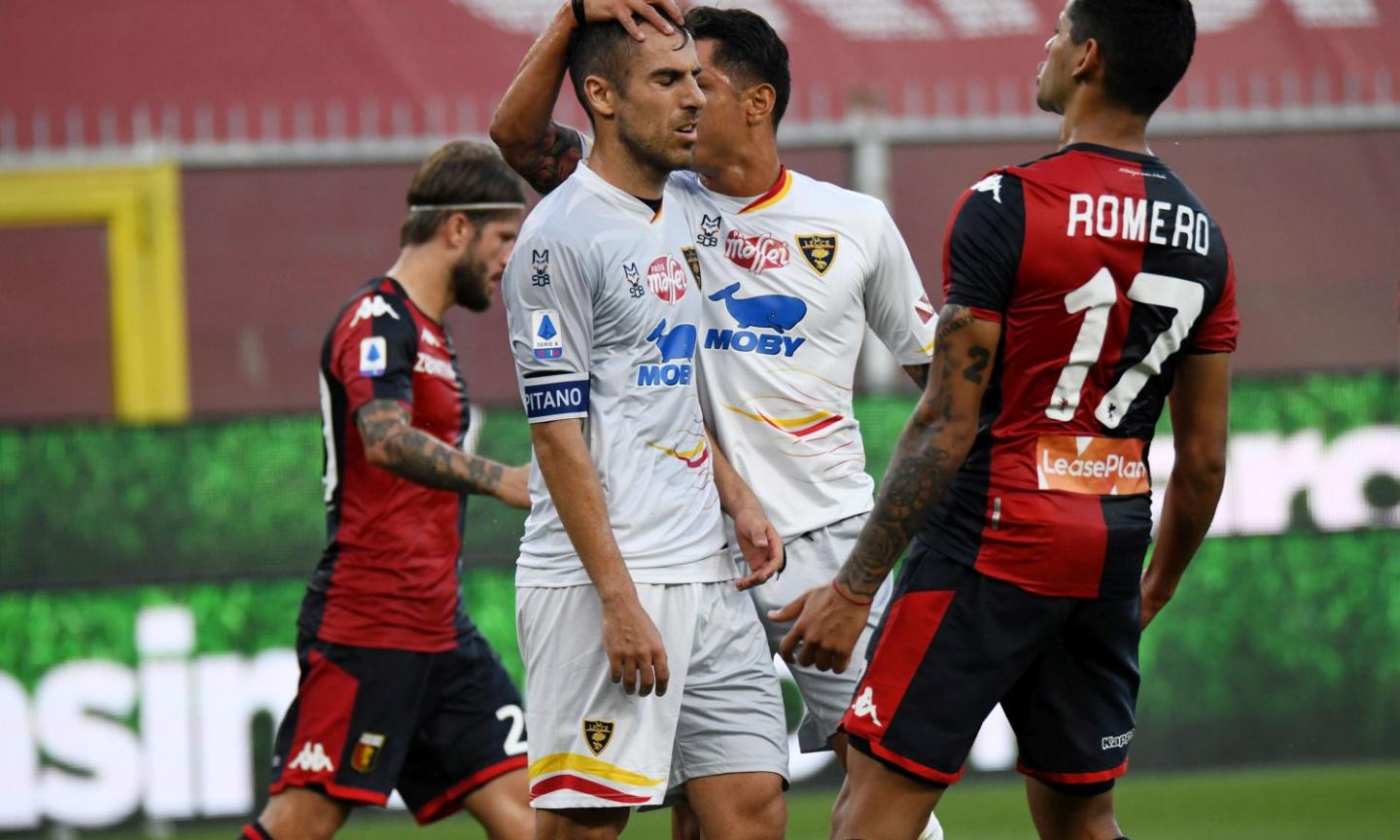 Il Genoa è brutto ma fortunato e ora può salvarsi. Il Lecce ha un piede e mezzo in serie B