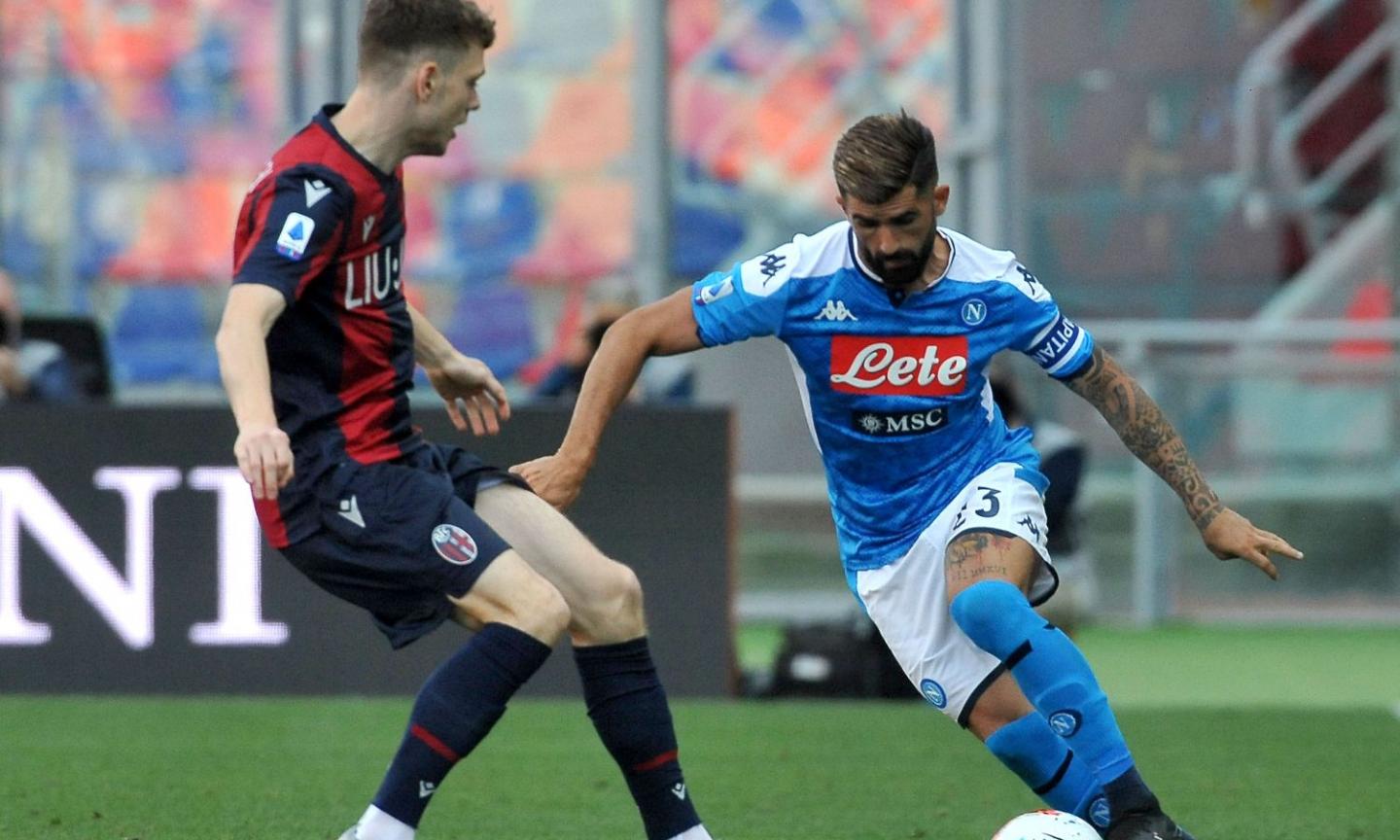 Napoli-Bologna: il primo gol di Skov Olsen VIDEO