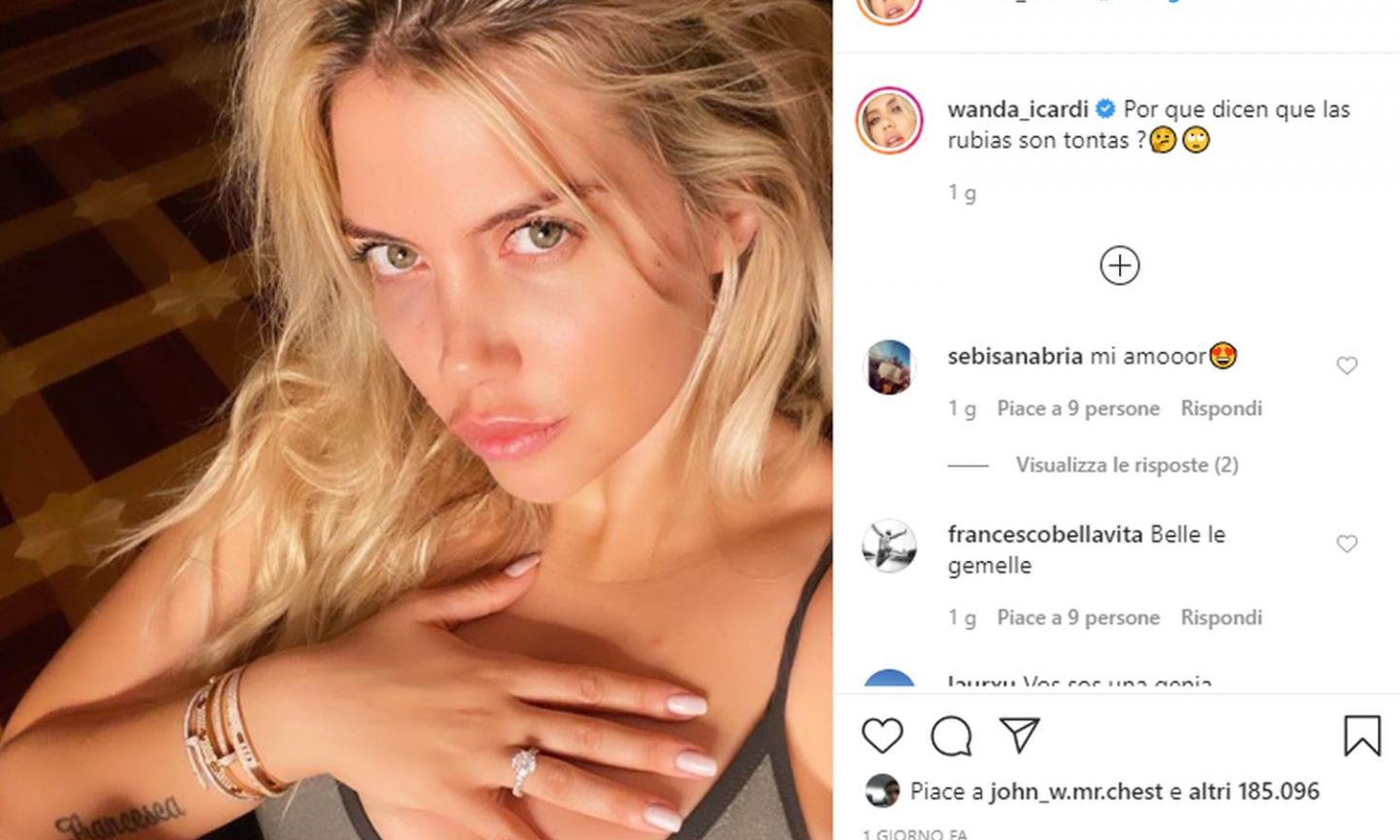 Wanda Nara: 'Perchè dicono che le bionde sono sceme?'