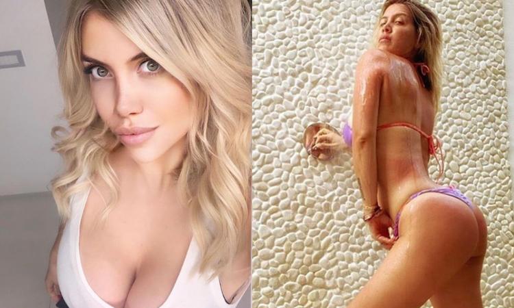 Wanda Nara bollente sotto la doccia, poi si sbottona la camicetta e mostra... FOTO