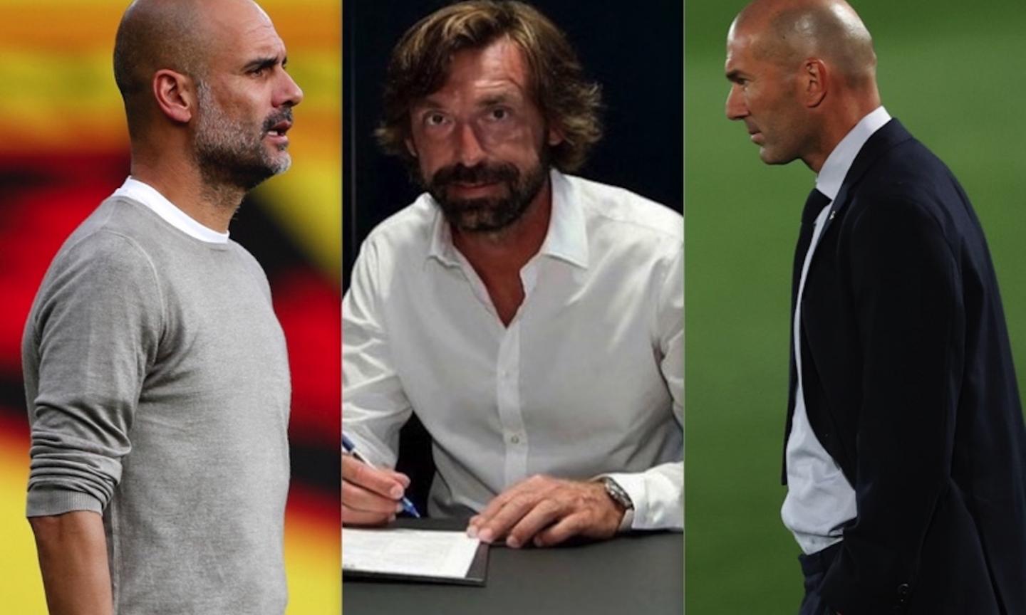 Juve, il Maestro Pirlo va a scuola: rispetto a Guardiola e Zidane parte in ritardo. Differenze e cose in comune...