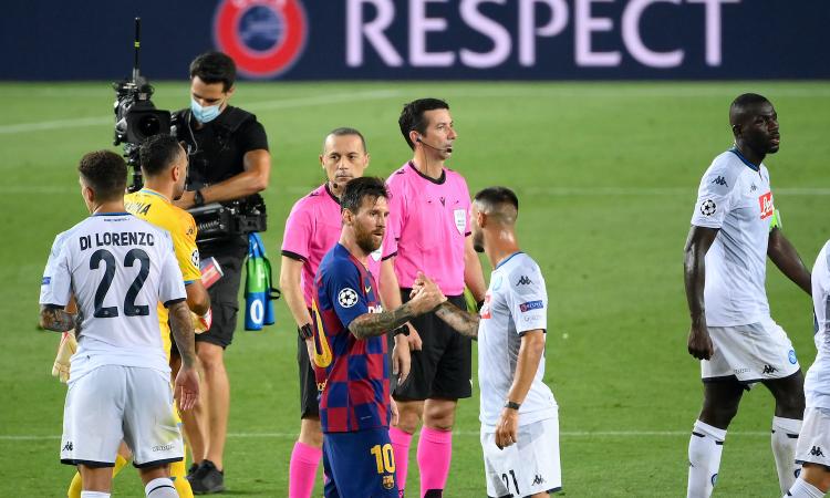 Sua maestà Messi e un disastroso Var: il Napoli è fuori, Barcellona ai quarti con merito
