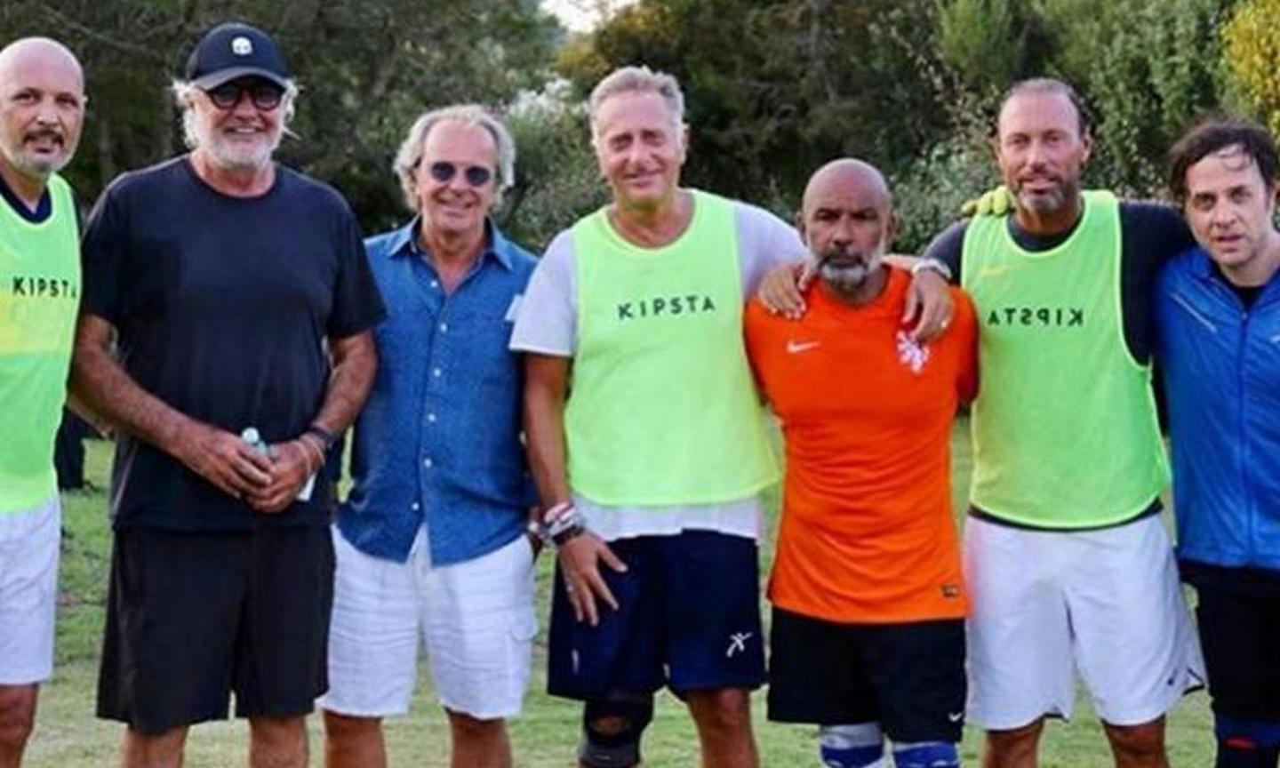 Da Bonolis a Della Valle, paura tra i vip per la partita di calcetto con Briatore e Mihajlovic