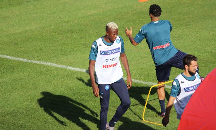 Napoli, l'allenamento di oggi: ancora terapie e palestra per Osimhen, out Malcuit