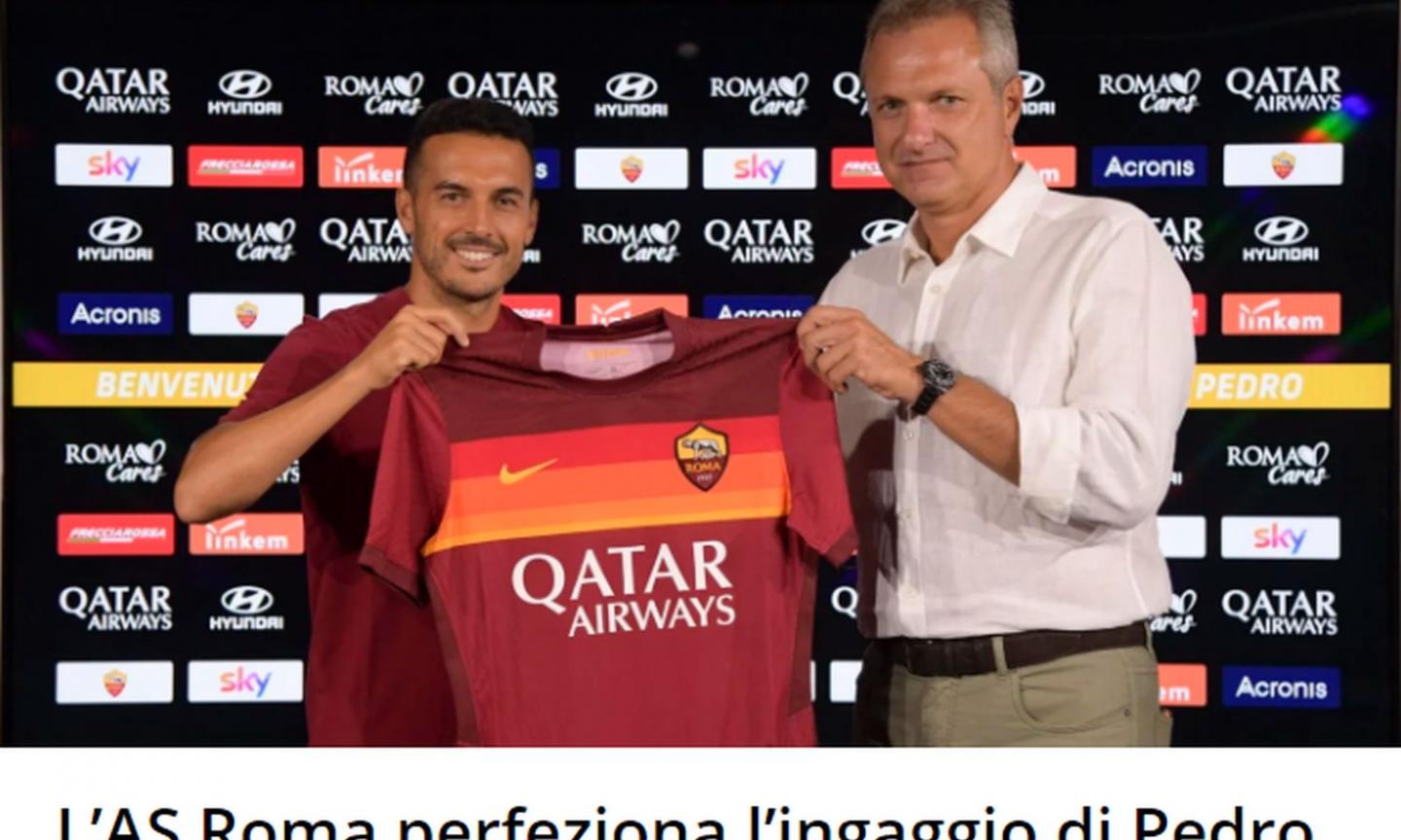 Roma, UFFICIALE Pedro: 'Pronto per questa nuova sfida'