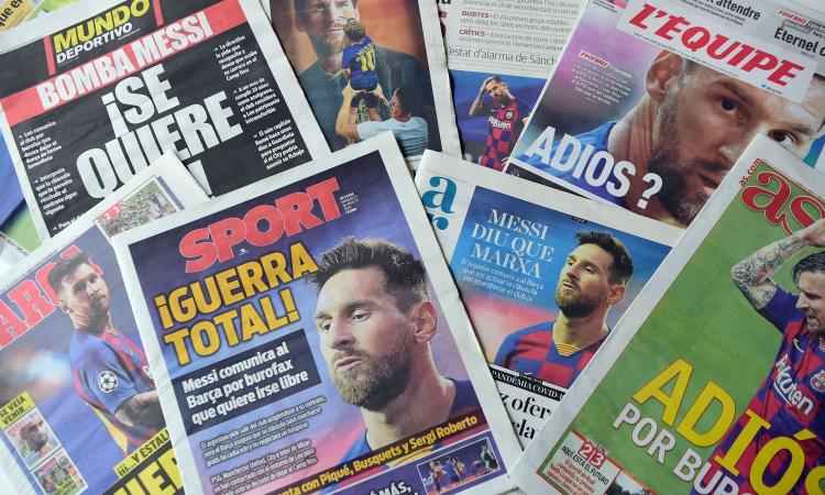 Messi, il day-after in Spagna: "Guerra totale!', ecco i 5 motivi dell'addio al Barça. E il follow al City fa rumore FOTO