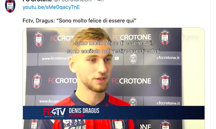 Crotone, UFFICIALE Dragus: fra i 50 giovani più promettenti secondo la Uefa