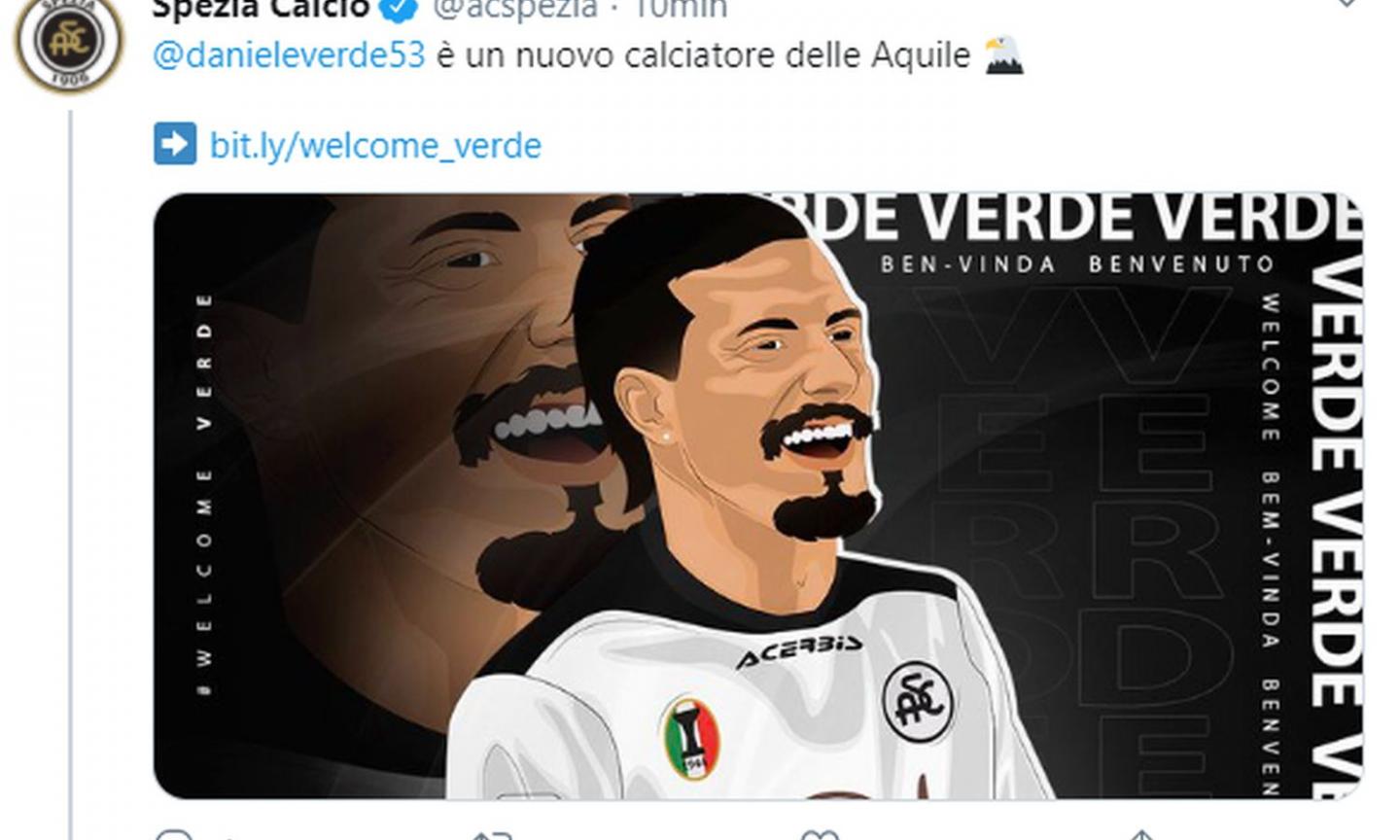 Spezia, UFFICIALE l'arrivo di Verde 