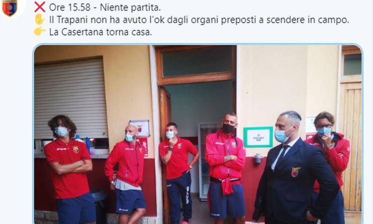 Caos Trapani: niente medico tesserato, non si gioca. Scontro Evacuo-Pellino: 'Ci fai fare figure di m...a!'.