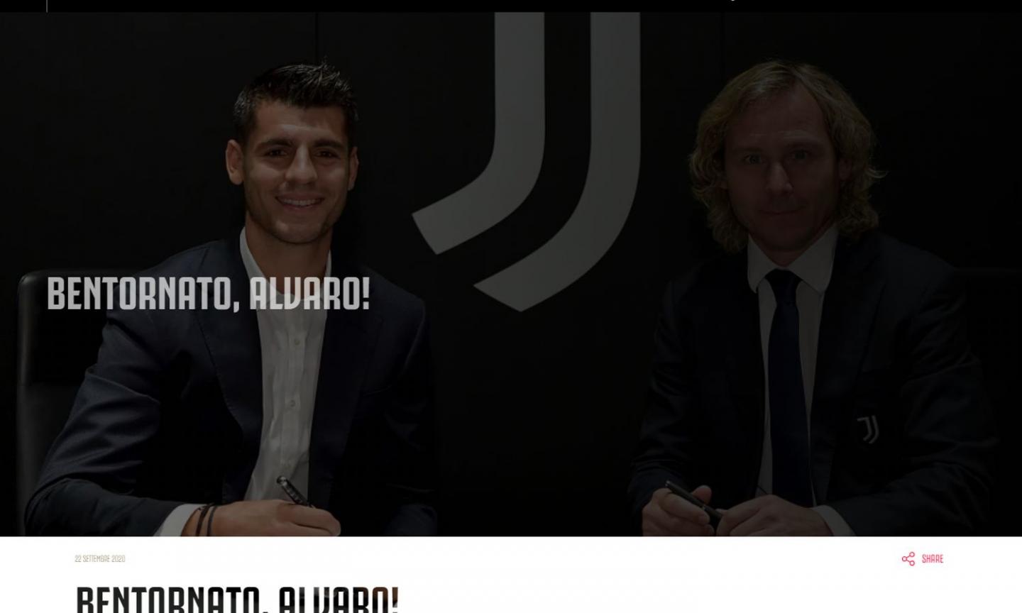 Juve, Morata ha scelto il numero di maglia