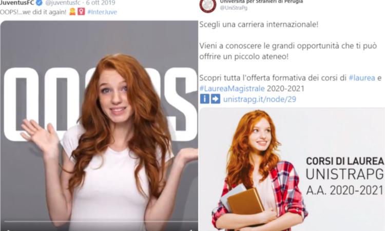 The Little Squirrel, la stessa modella sui social di Juve e Università per Stranieri di Perugia FOTO e VIDEO