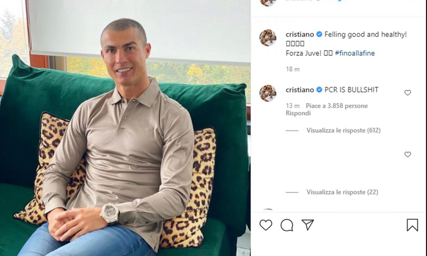 Incredibile Cristiano Ronaldo: 'Sto bene, il tampone è una str...!'