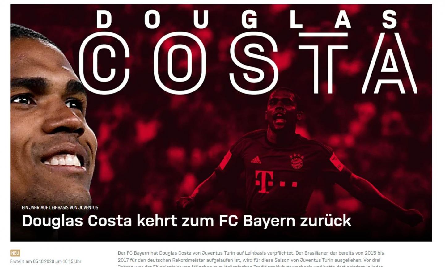 Bayern Monaco, il ds Salihamidzic: 'Douglas Costa? Più forti dell'anno scorso. Choupo-Moting bravo ragazzo'