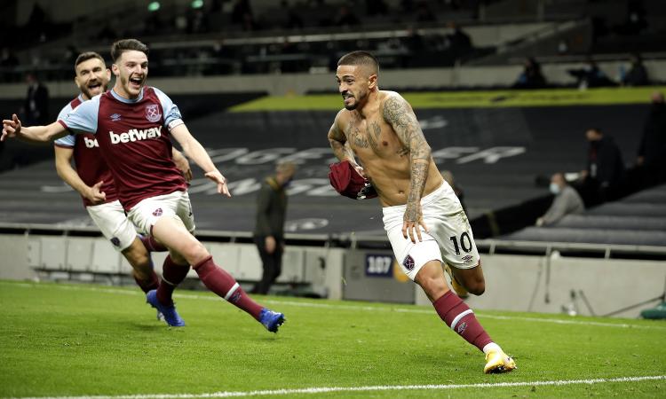 Premier: il West Ham rimonta il Tottenham da 3-0 a 3-3 in 12 minuti! L'Aston Villa batte il Leicester ed è 2°