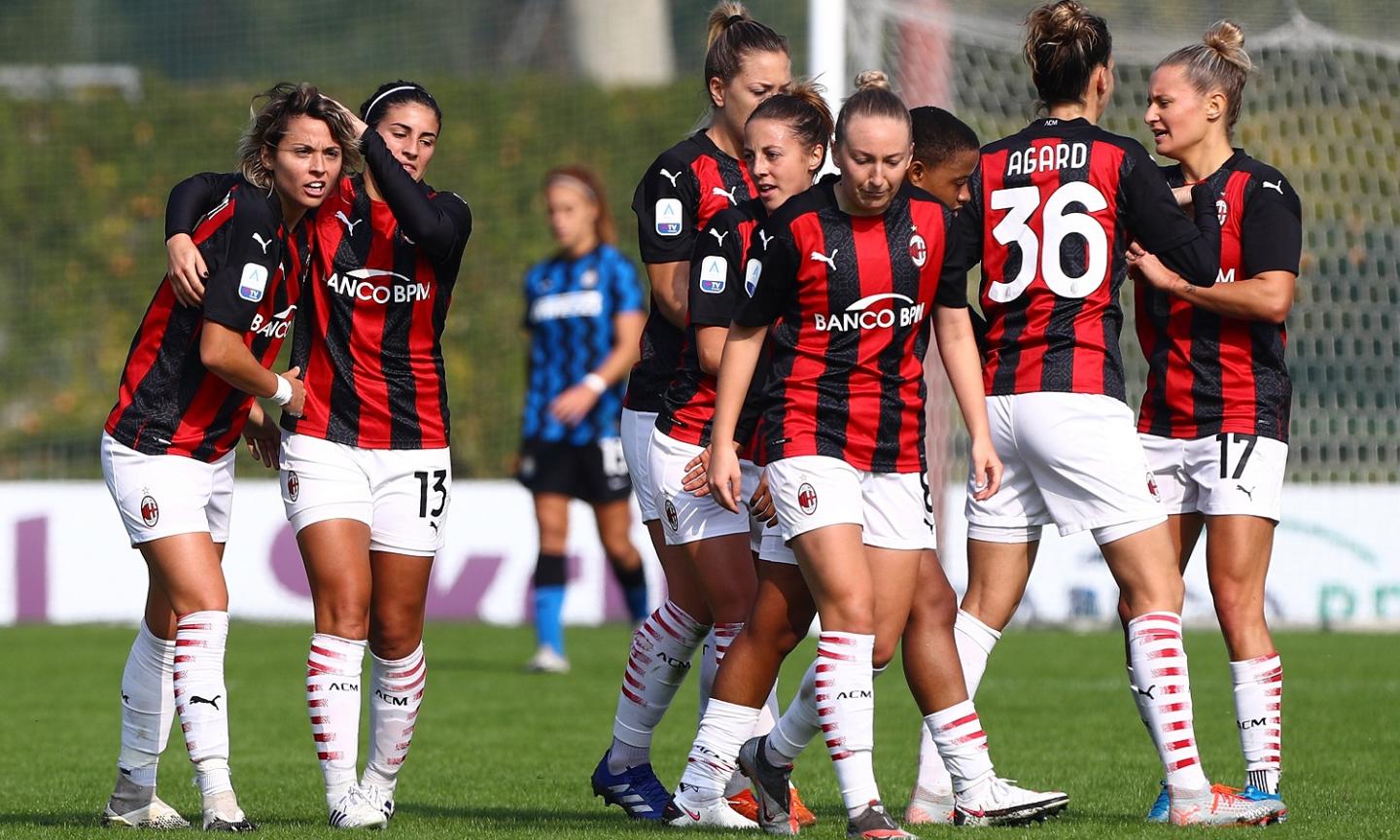 Milano è tutta rossonera: il Milan vince anche il derby delle donne, 4-1 all'Inter