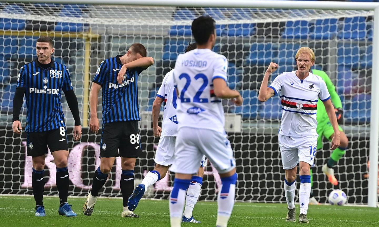 Atalanta ancora ko: 3-1 Sampdoria, Ranieri aggancia Gasperini