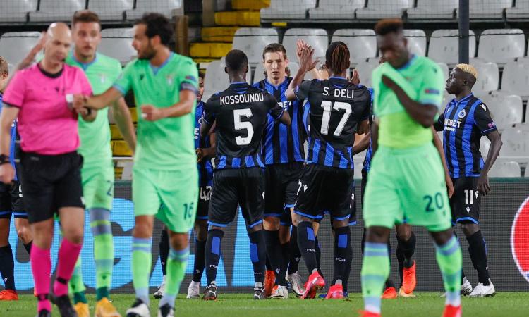 Correa non basta a una Lazio decimata: 1-1 in casa del Bruges