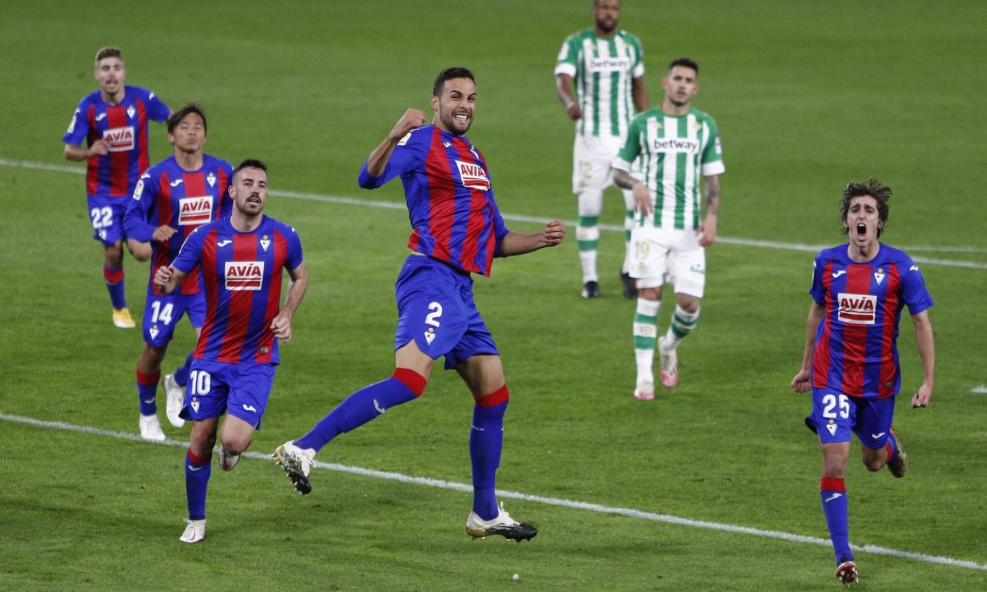 Liga, tonfo casalingo per il Betis Siviglia: l'Eibar vince 2-0