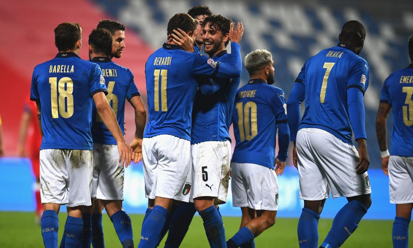 Bosnia-Italia, le formazioni ufficiali: c'è Berardi, ancora Acerbi-Bastoni. Pjanic ok