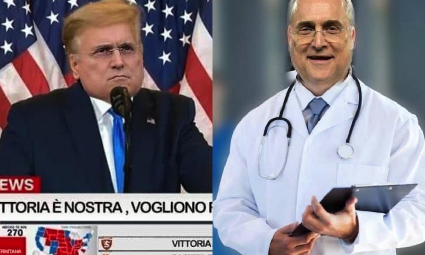 Lazio-Juve, Lotito e i tamponi: 'ginecologo della mutua' e 'come Trump', social scatenati