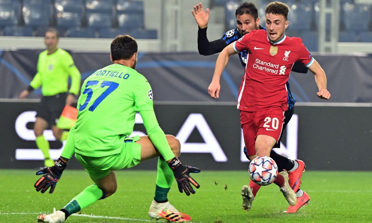 Atalanta, serata da incubo: il Liverpool vince 5-0, tripletta di Diogo Jota