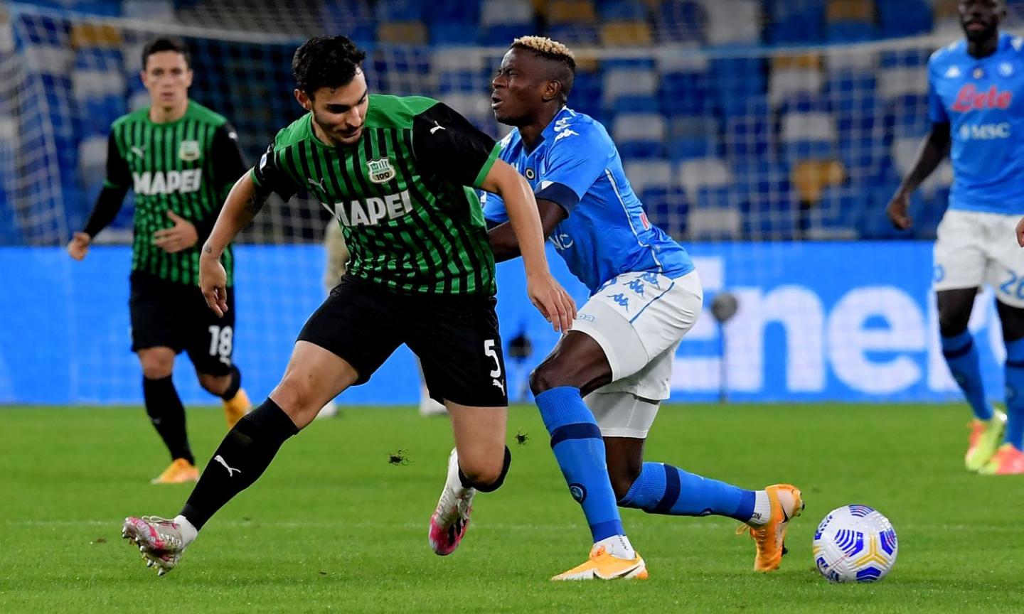 Napoli-Sassuolo 0-2: il tabellino