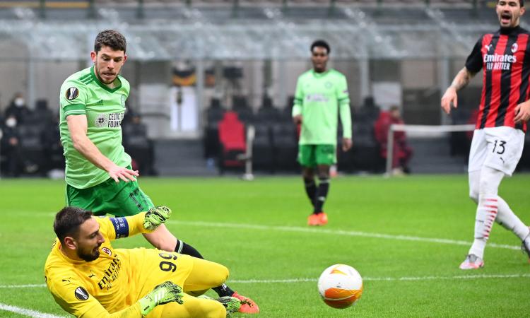 Il Milan rimonta e sorpassa il Celtic con Hauge: Pioli cambia, Donnarumma lo salva