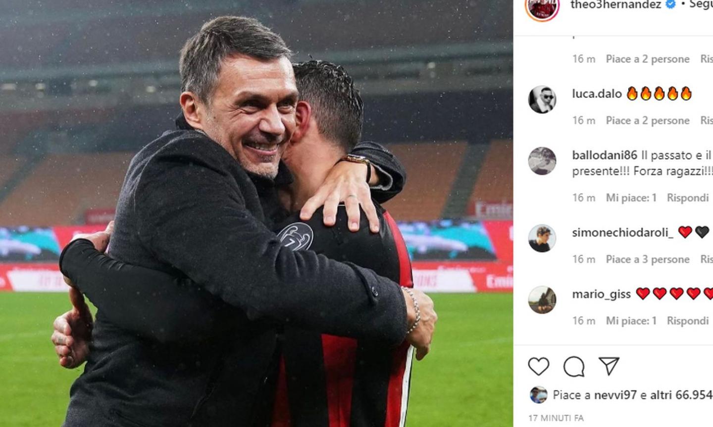 Maldini e Theo, abbraccio da film: 'Vedo chi sei e chi dovresti essere, quando i due si incontreranno...'